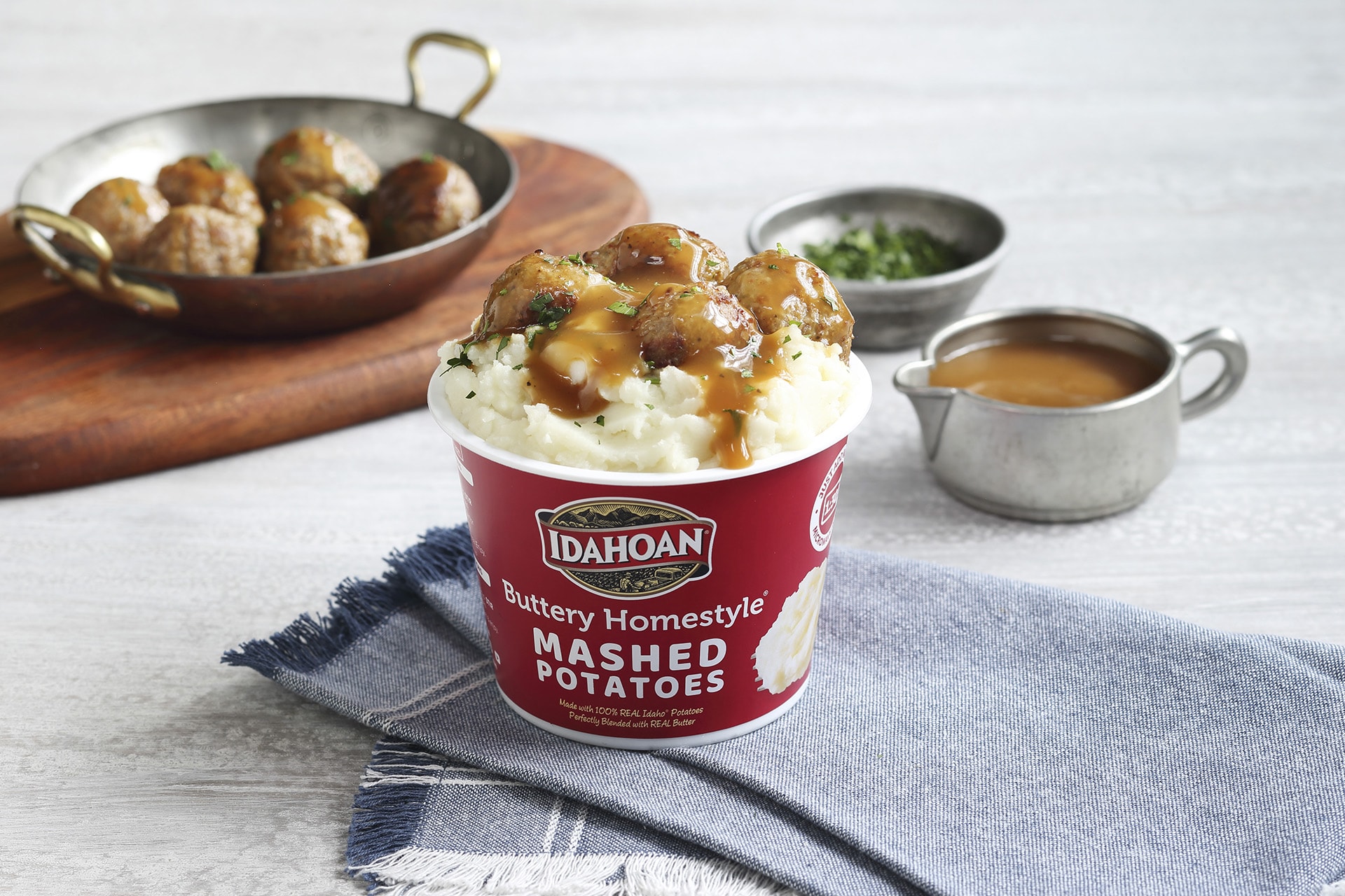Mustard Mashed Potatoes with Kielbasa Sausage | Idahoan
