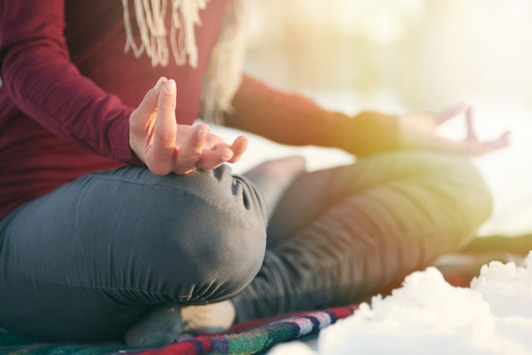 woman meditating
