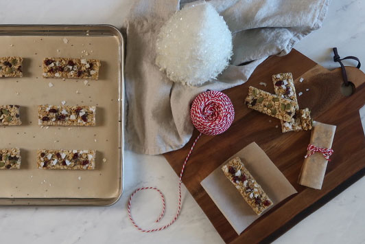 festive holiday health bars