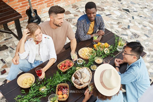 healthy dinner party