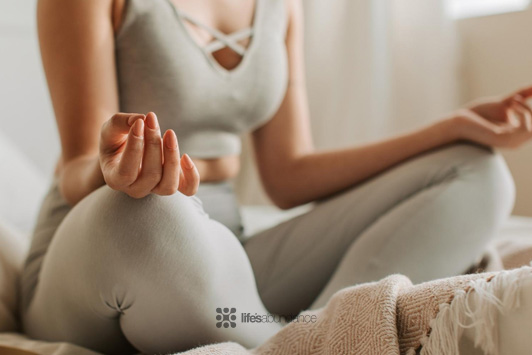 woman doing a mediation