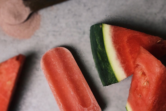watermelon popsicles and powder