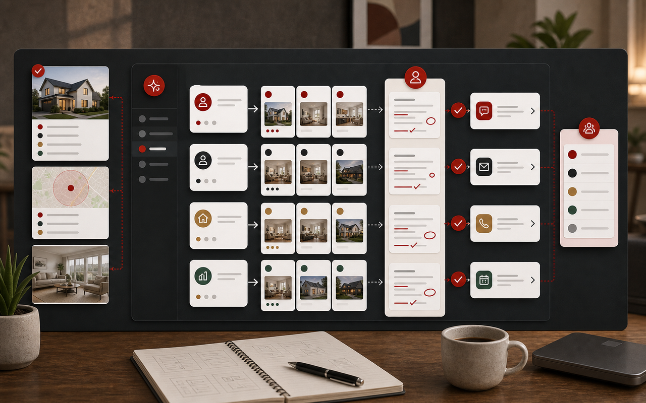 Product-style workflow for generating real estate lead post drafts from approved facts.