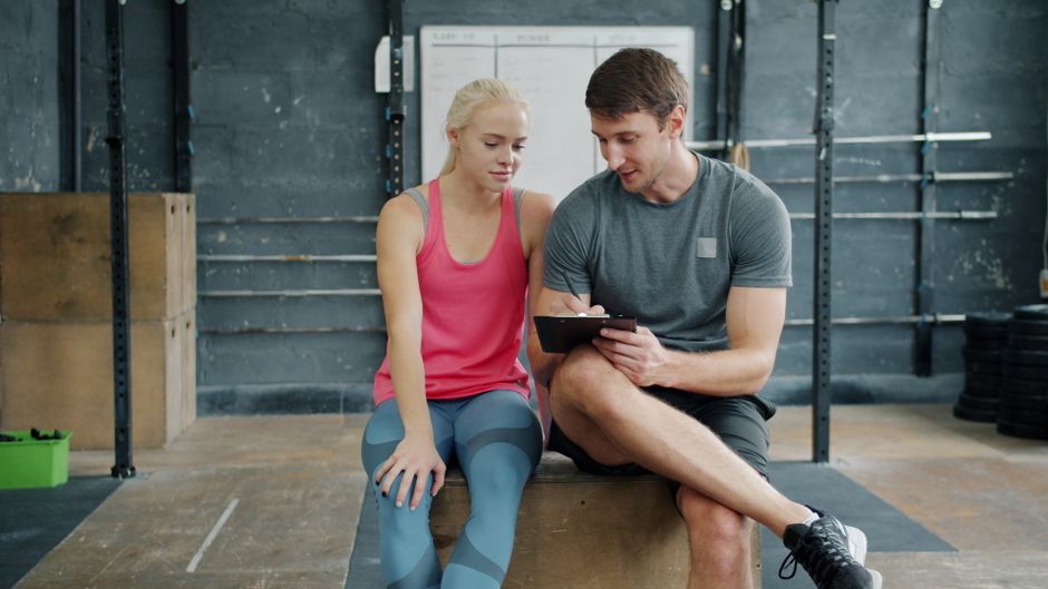 personal trainer tablet client
