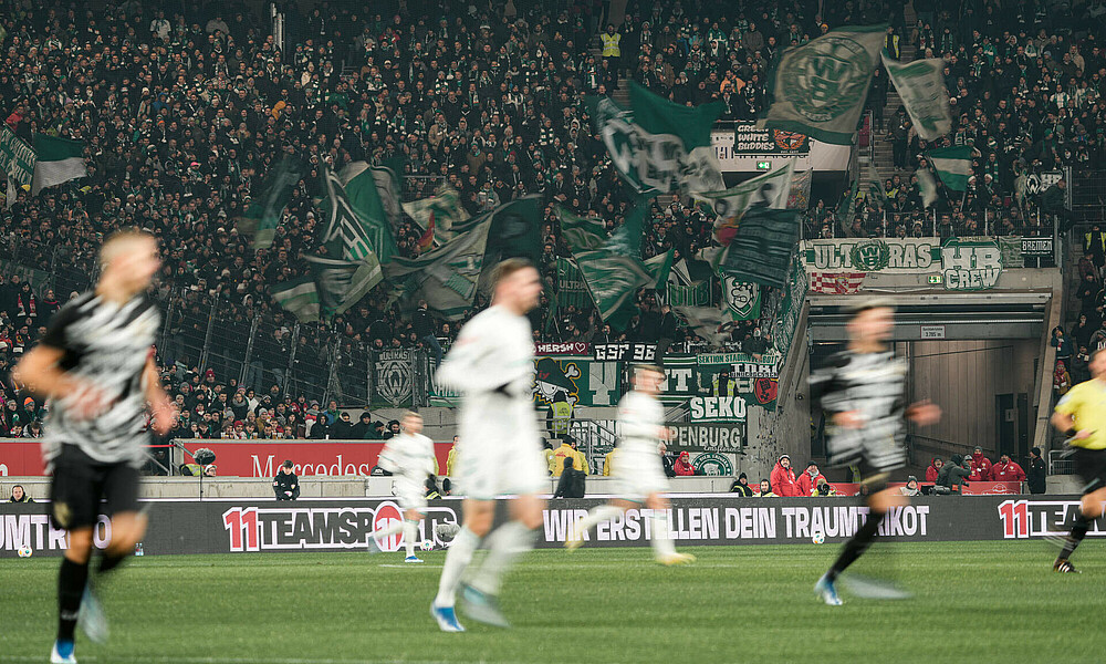 Ein Blick in den Gästeblock. 