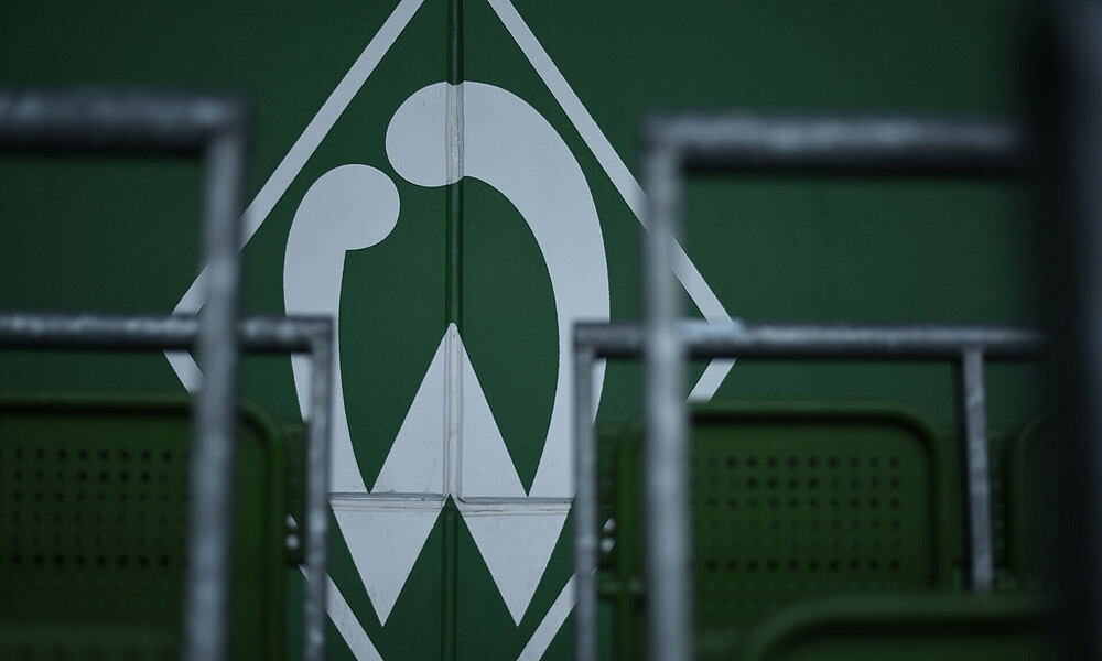 Ein Bild von der Werder-Raute im Stadion. 
