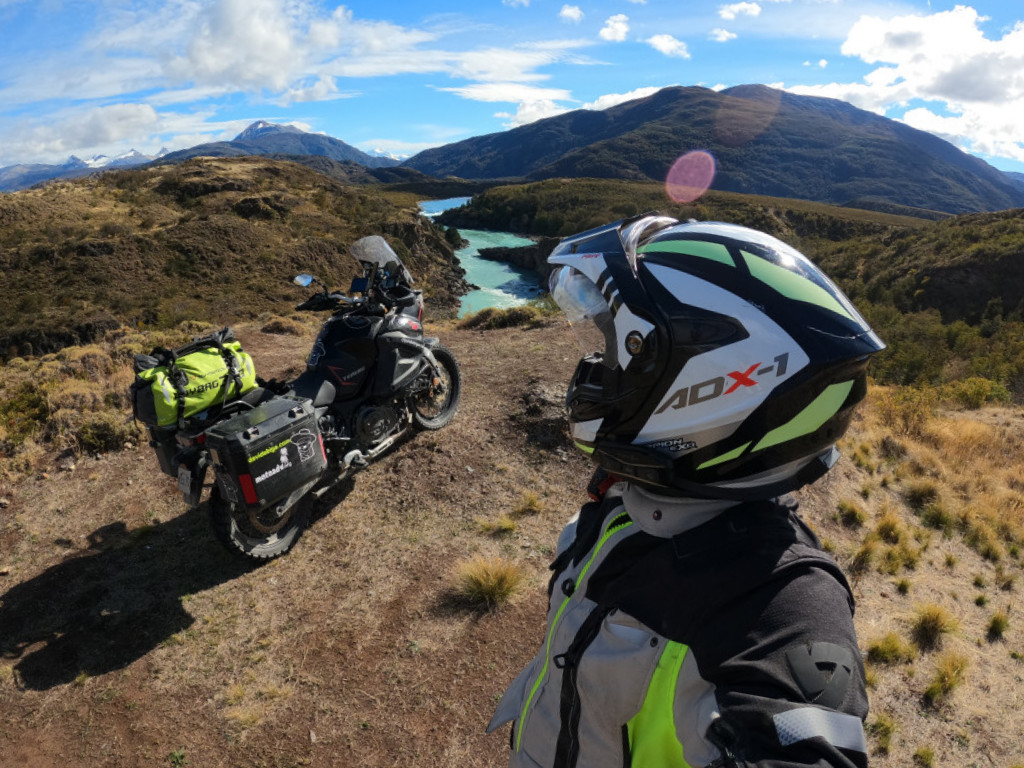 Me and the Super Ténéré in front of a breathtaking landscape 