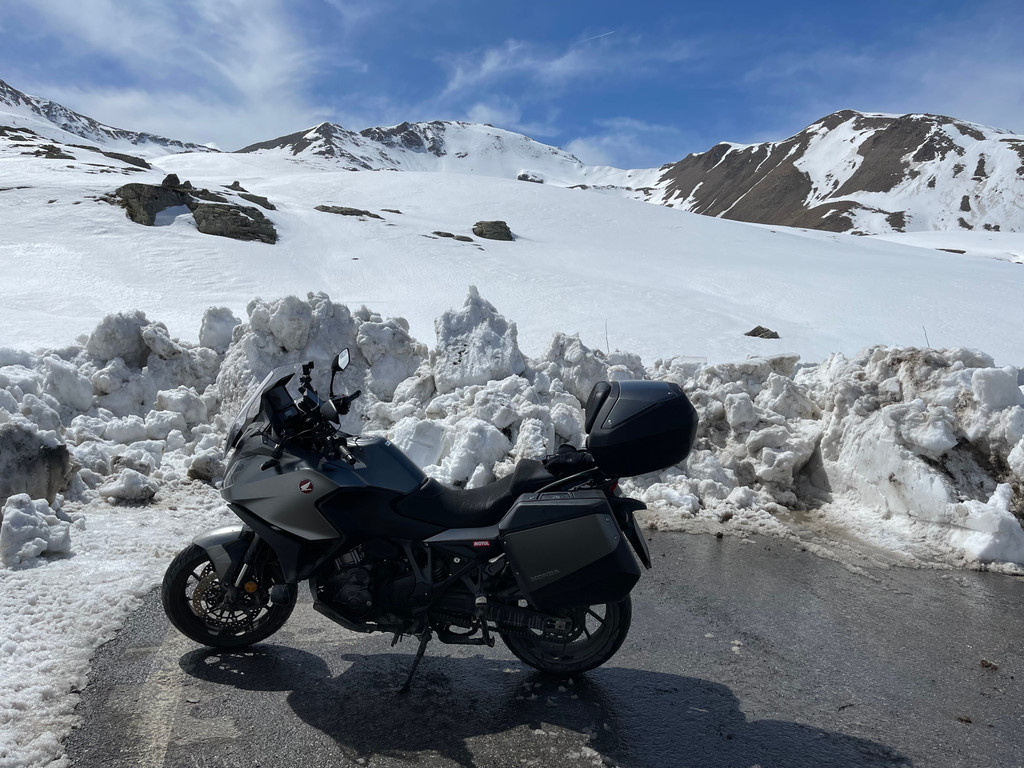 Snow blocks the way at Col de la Bonnette