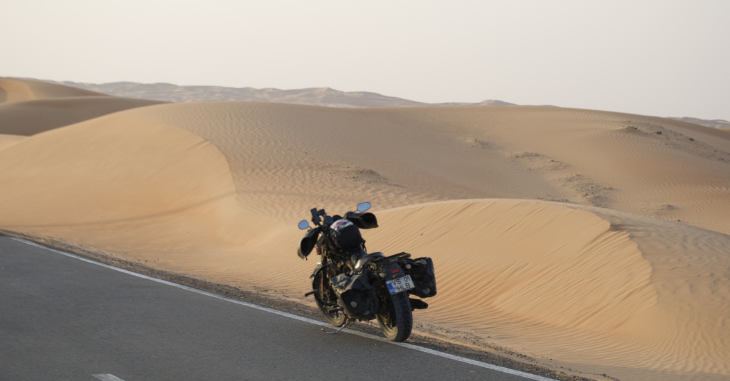 From the United Arab Emirates to Iraq by motorcycle