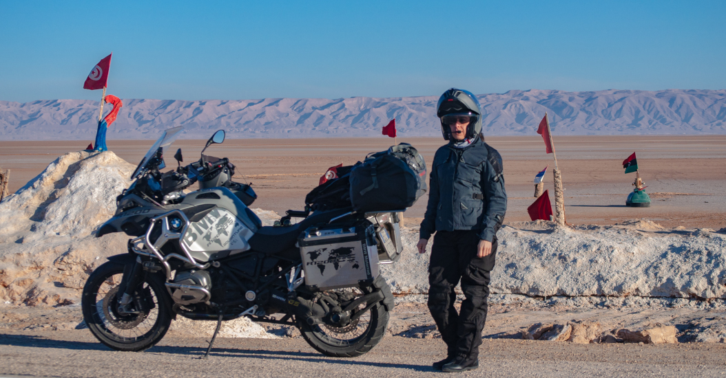 Motorcycle journey in Tunisia. At the discovery of the desert and fragments of the ancient world