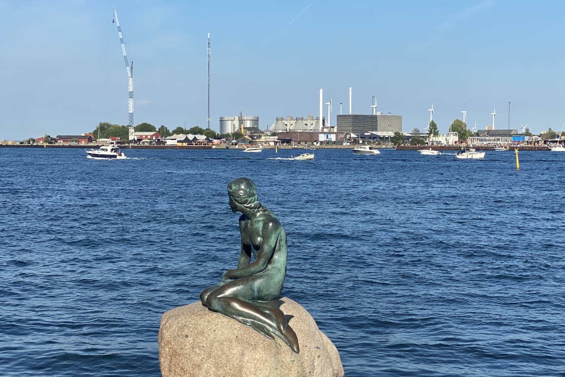 The Little Mermaid statue in Copenhagen