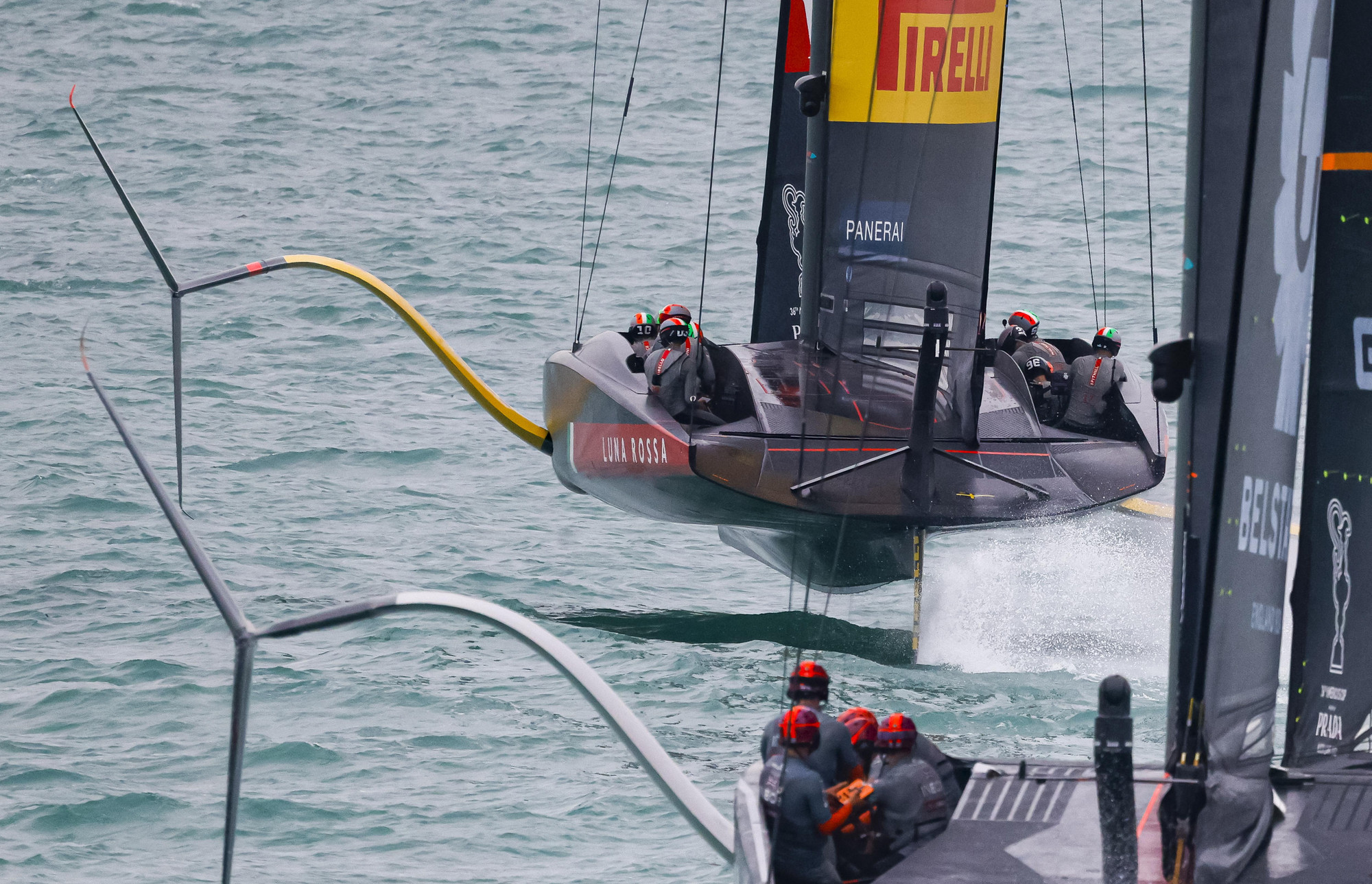 Ineos Team UK face to face with Luna Rossa Prada Pirelli during PRADA Cup finals
