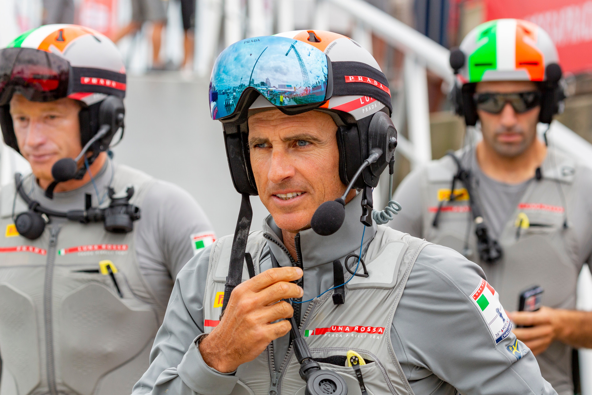 Bruni side by side with Jimmy Spithill