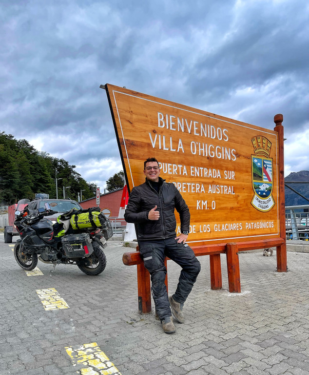 Arrival at the Fin de la Carretera Austral 