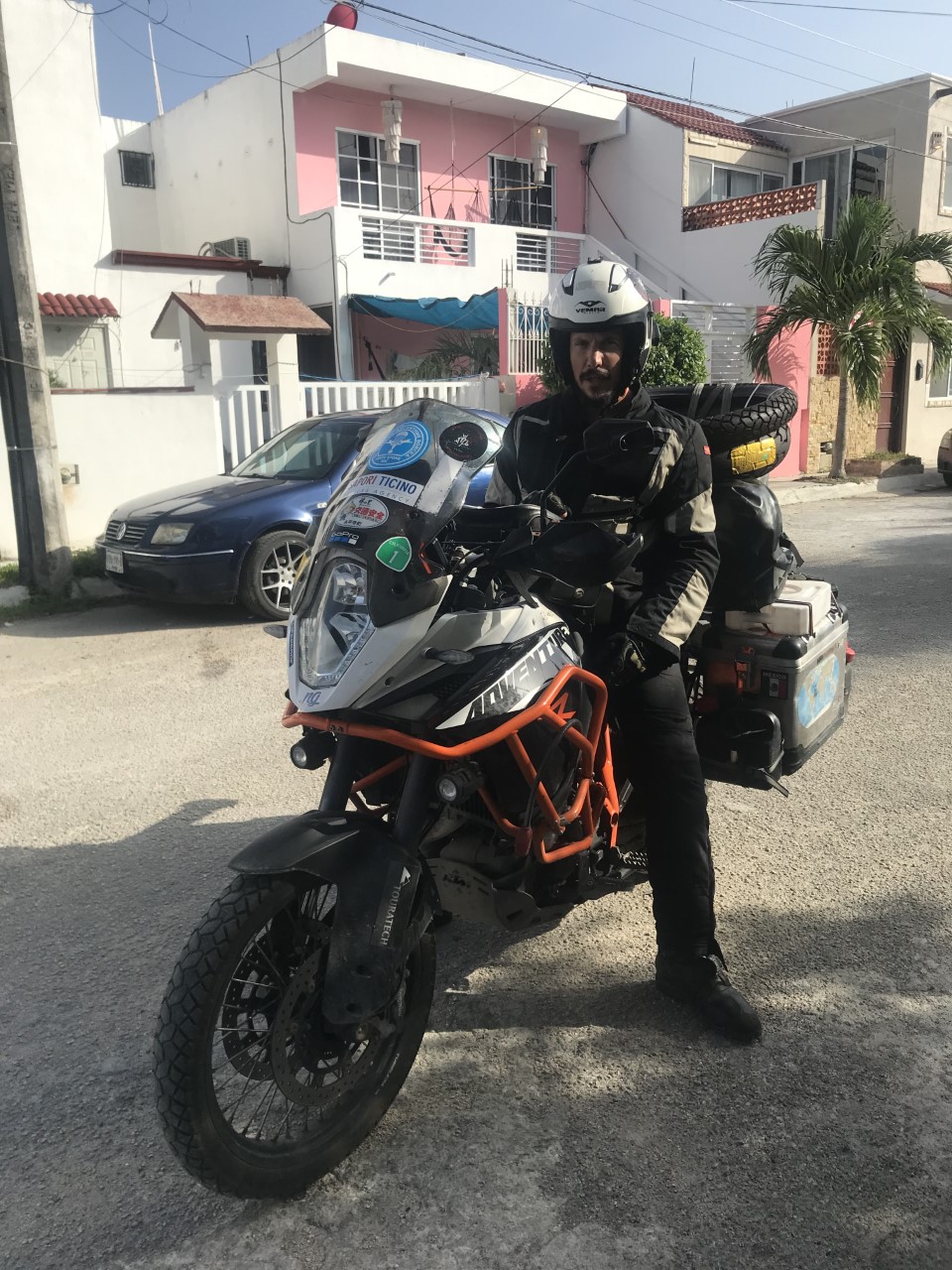 Setting off from Tulum after a four-month stay