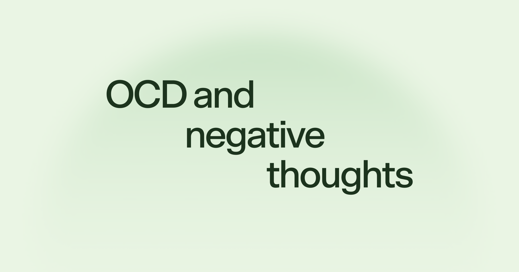 OCD and negative thoughts