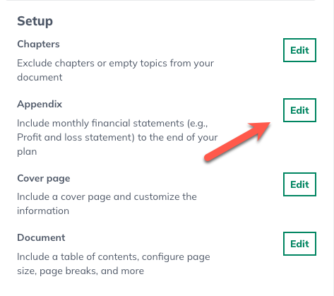 Image: setup appendix arrow