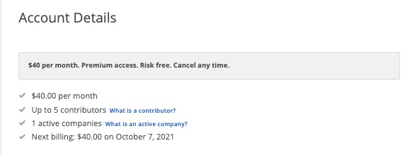 Image: Account details