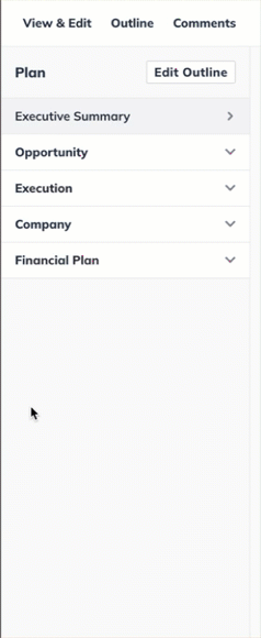 Image: plan outline topics