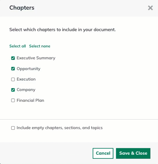 Image: Chapter select