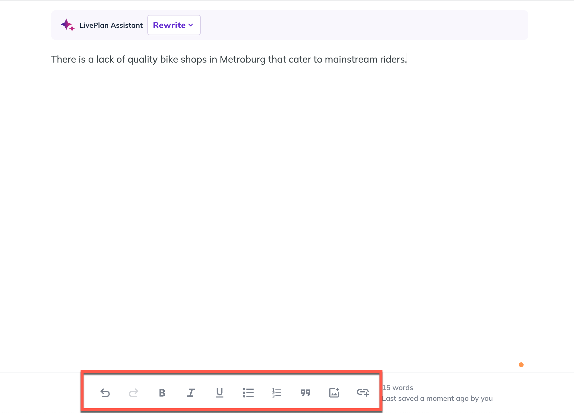 Image: topic editor with text formatting options highlighted