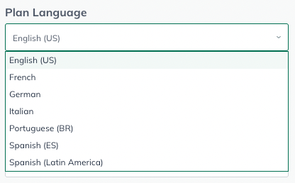 Image: plan language