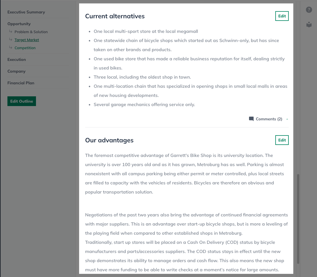Image: click anywhere on a topic to edit