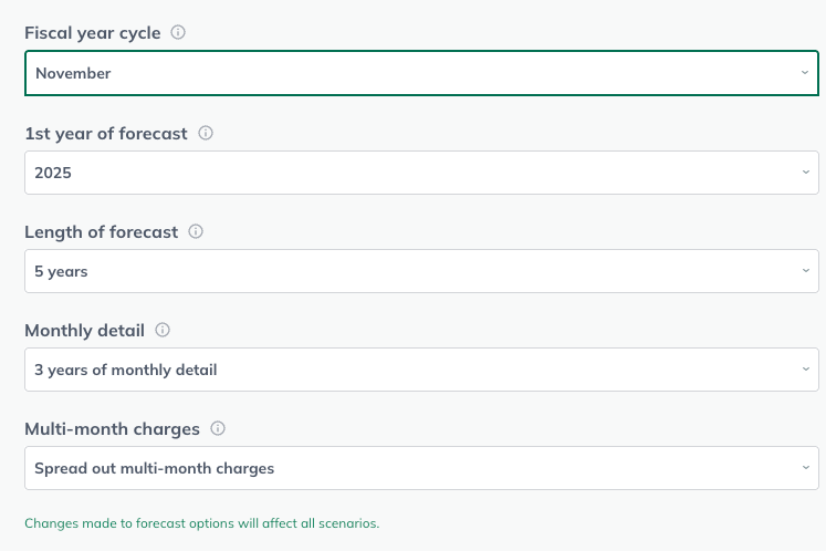 Image: setting plan start date and length