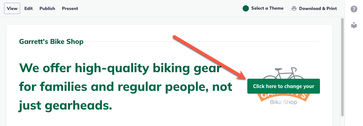 Image: Change your logo Pitch
