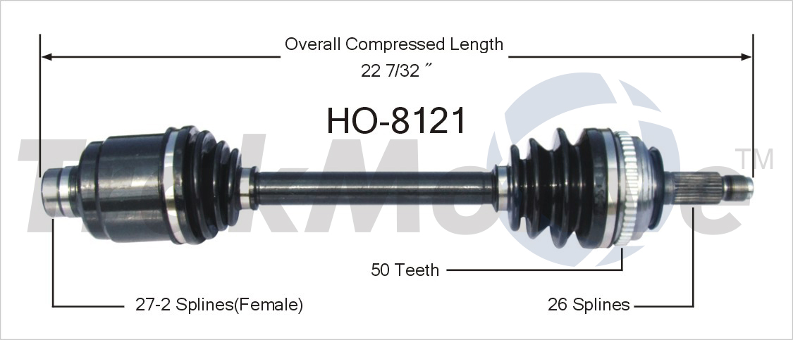 CV Axle Shaft TrakMotive HO-8121