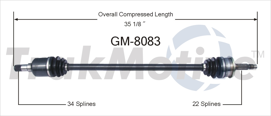CV Axle Shaft TrakMotive GM-8083