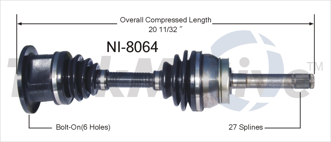 CV Axle Shaft TrakMotive NI-8064