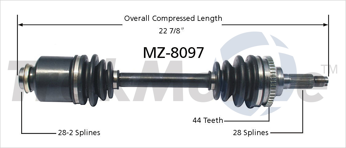 CV Axle Shaft TrakMotive MZ-8097