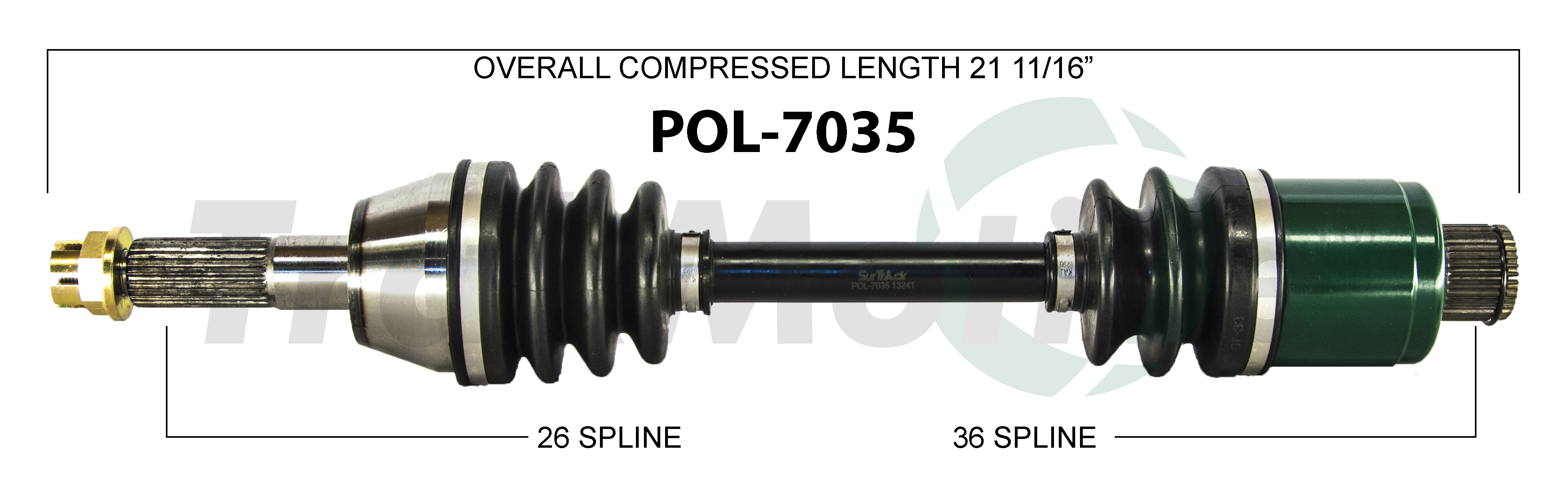 CV Axle Assembly TrakMotive POL-7035