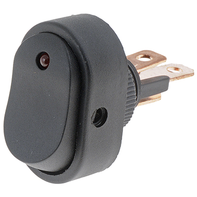 Dorman Oblong Rocker Switch, LED Black/Red