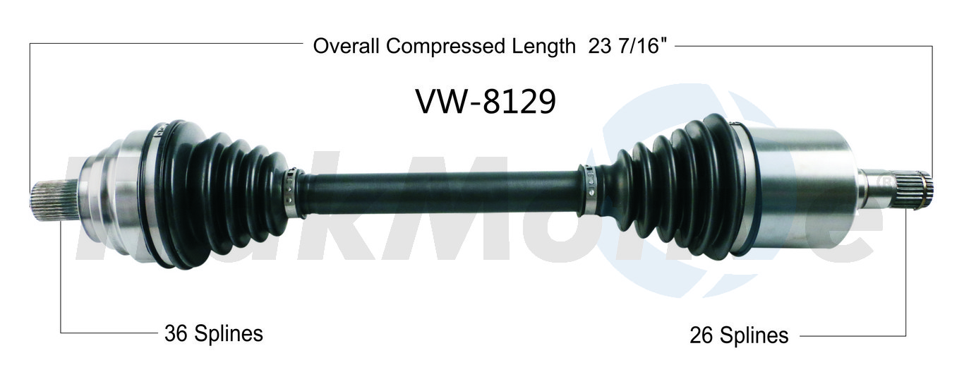 CV Axle Shaft TrakMotive VW-8129