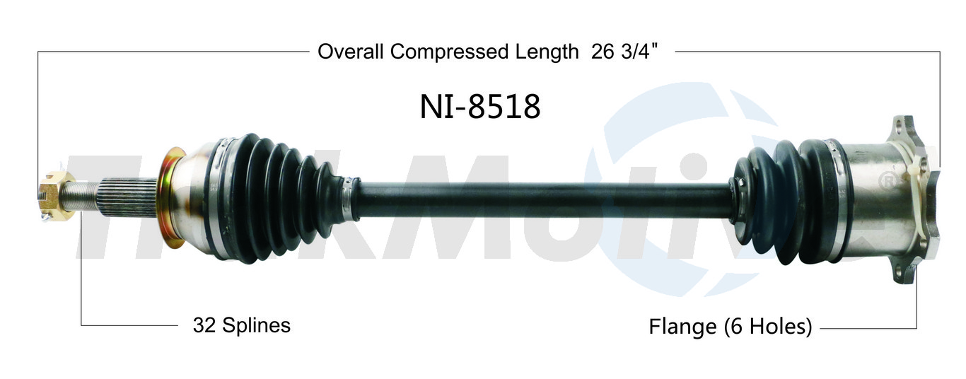 CV Axle Shaft TrakMotive NI-8518