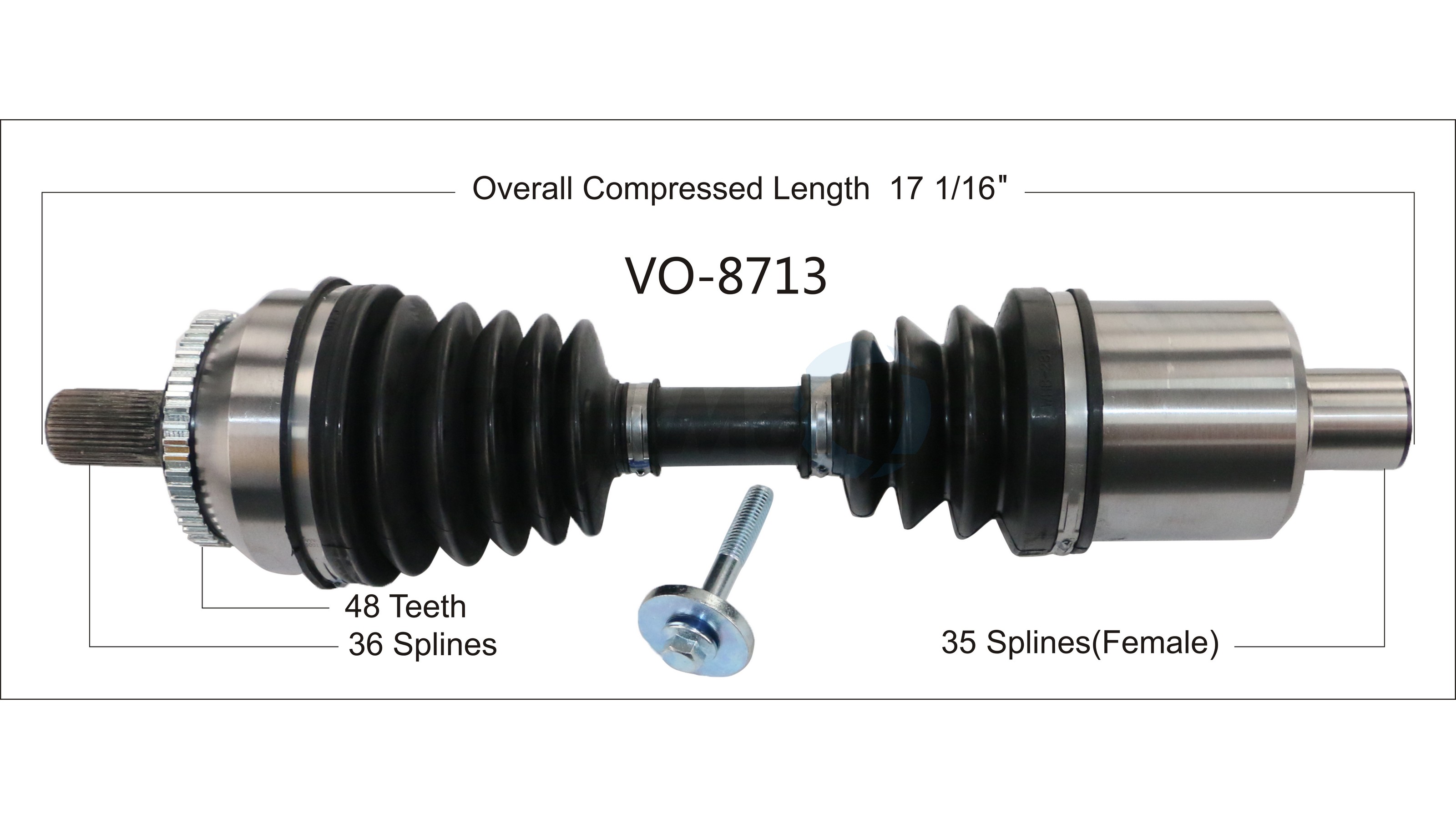CV Axle Shaft TrakMotive VO-8713