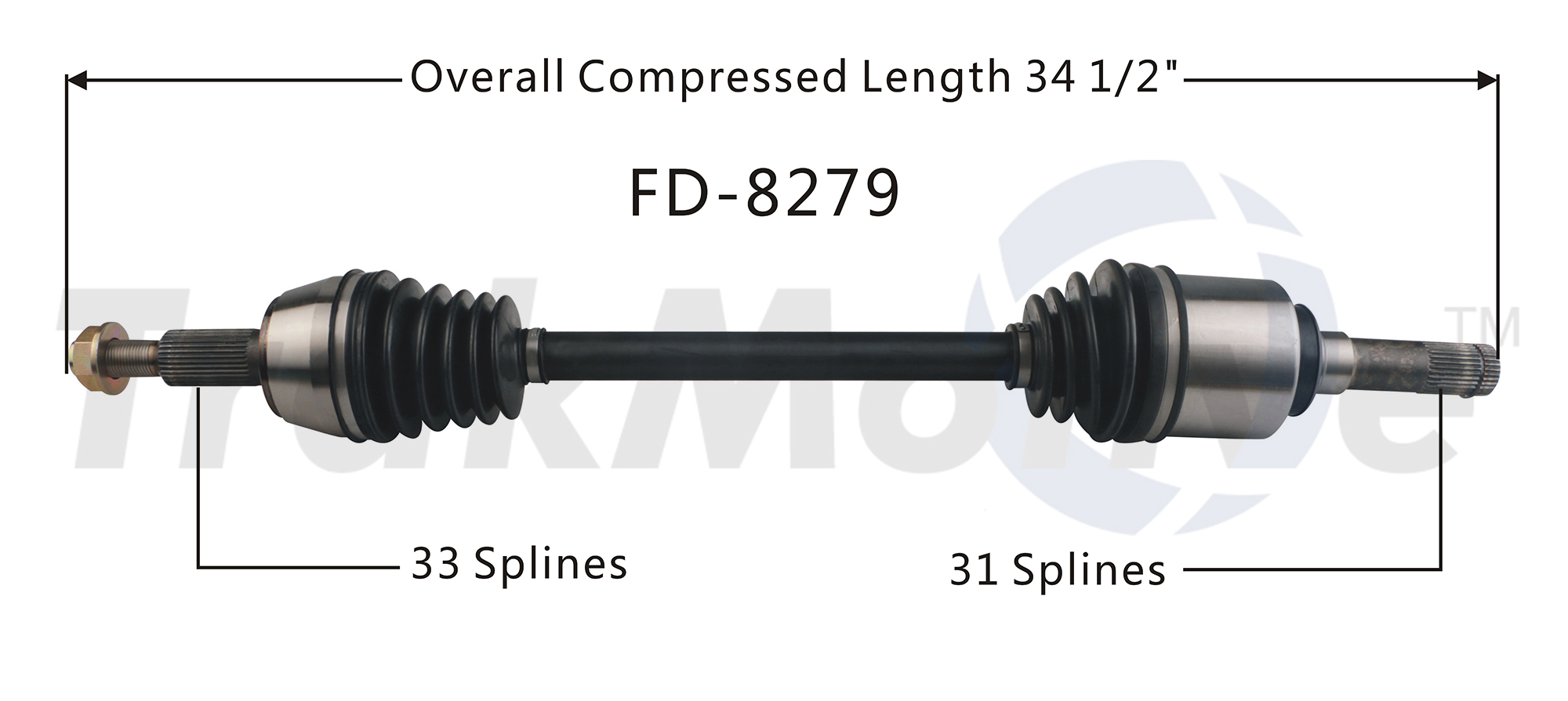 CV Axle Shaft TrakMotive FD-8279