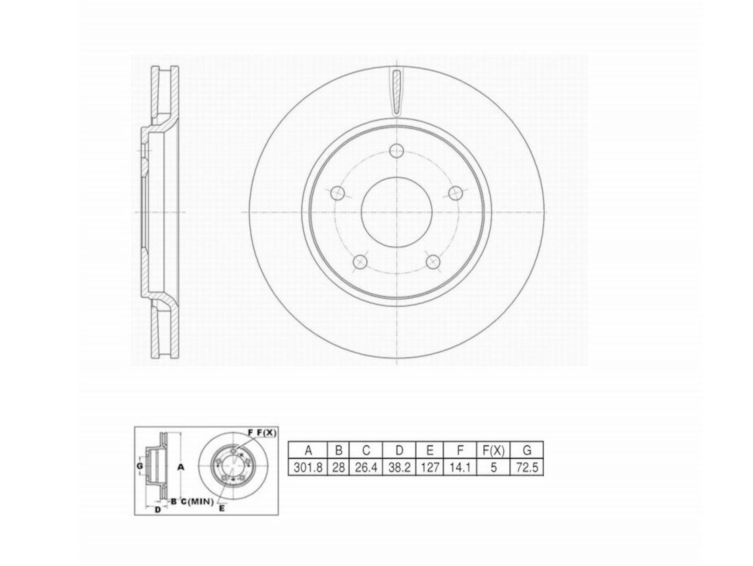 Disc Brake Rotor Perfect Stop PS900524HC
