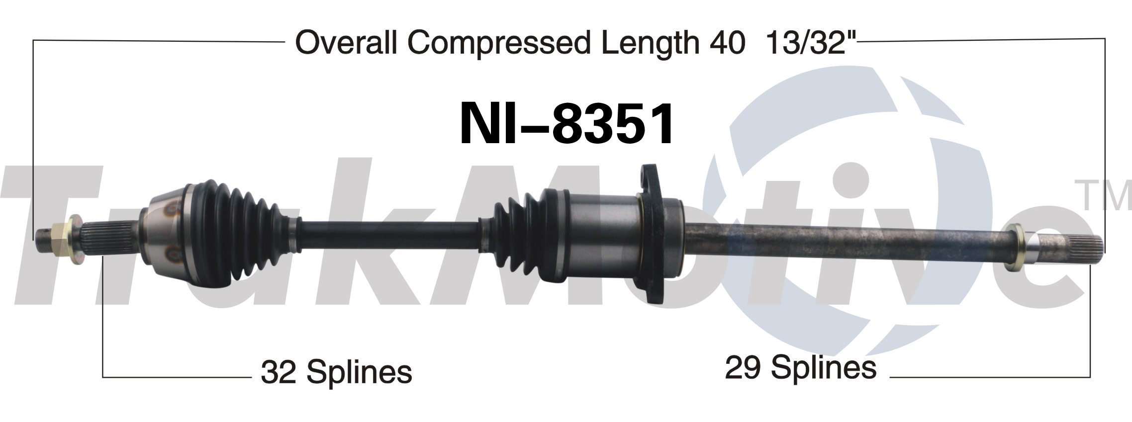CV Axle Shaft TrakMotive NI-8351