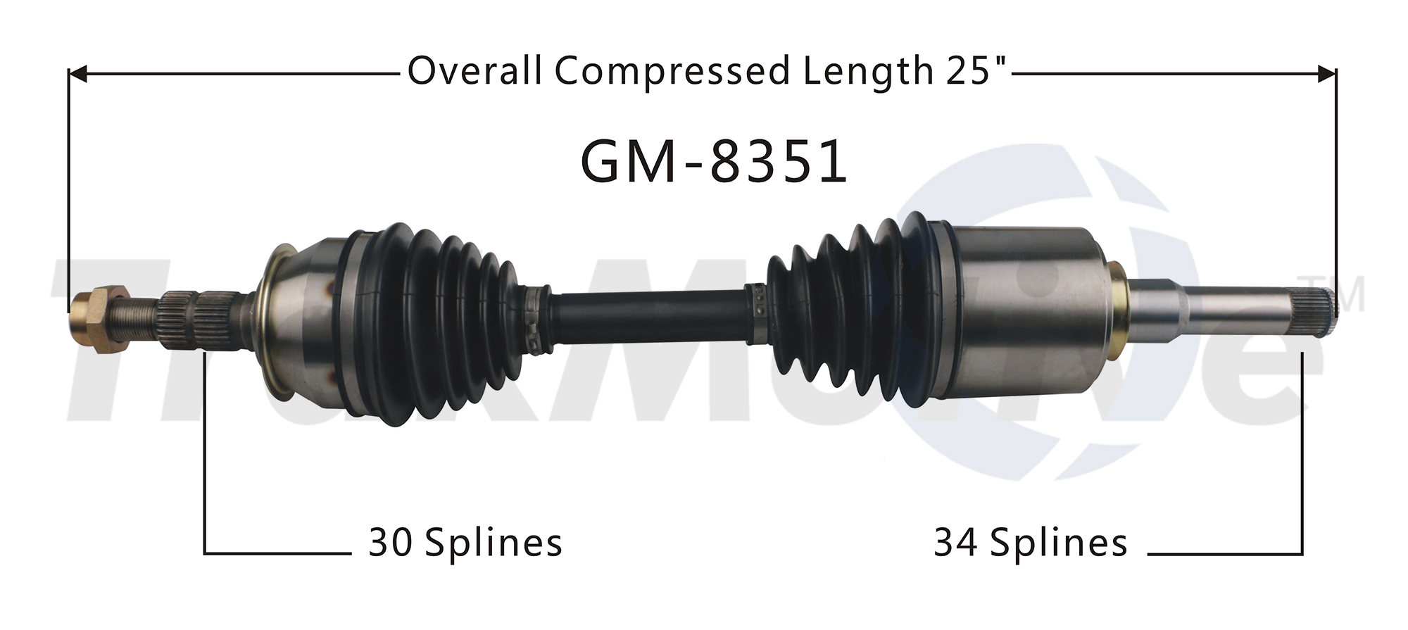 CV Axle Shaft TrakMotive GM-8351