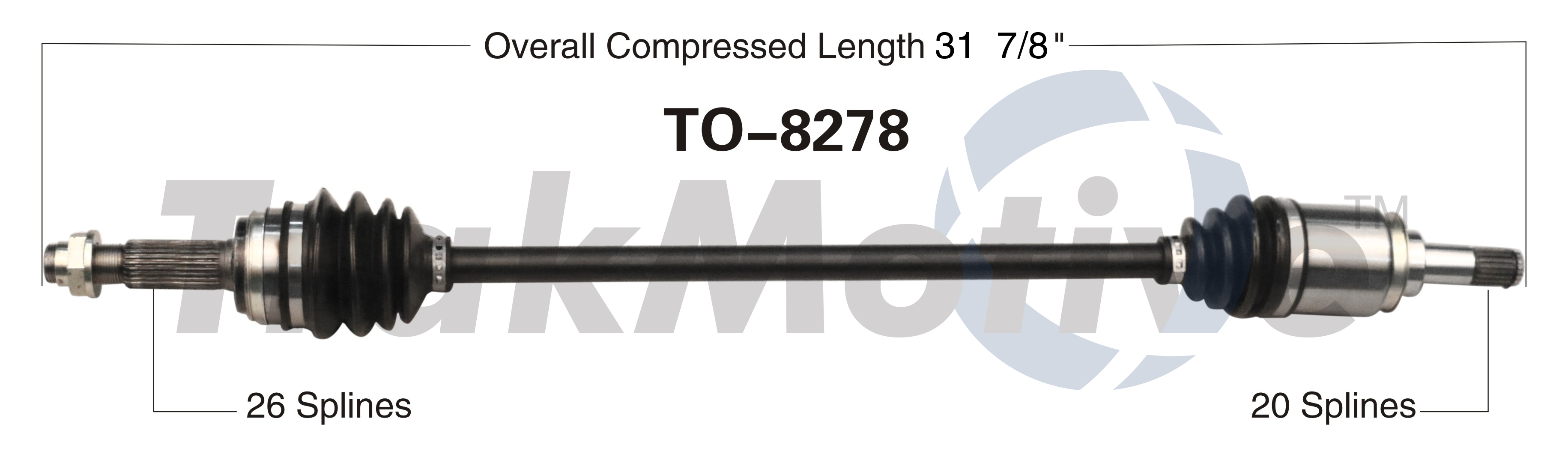 CV Axle Shaft TrakMotive TO-8278