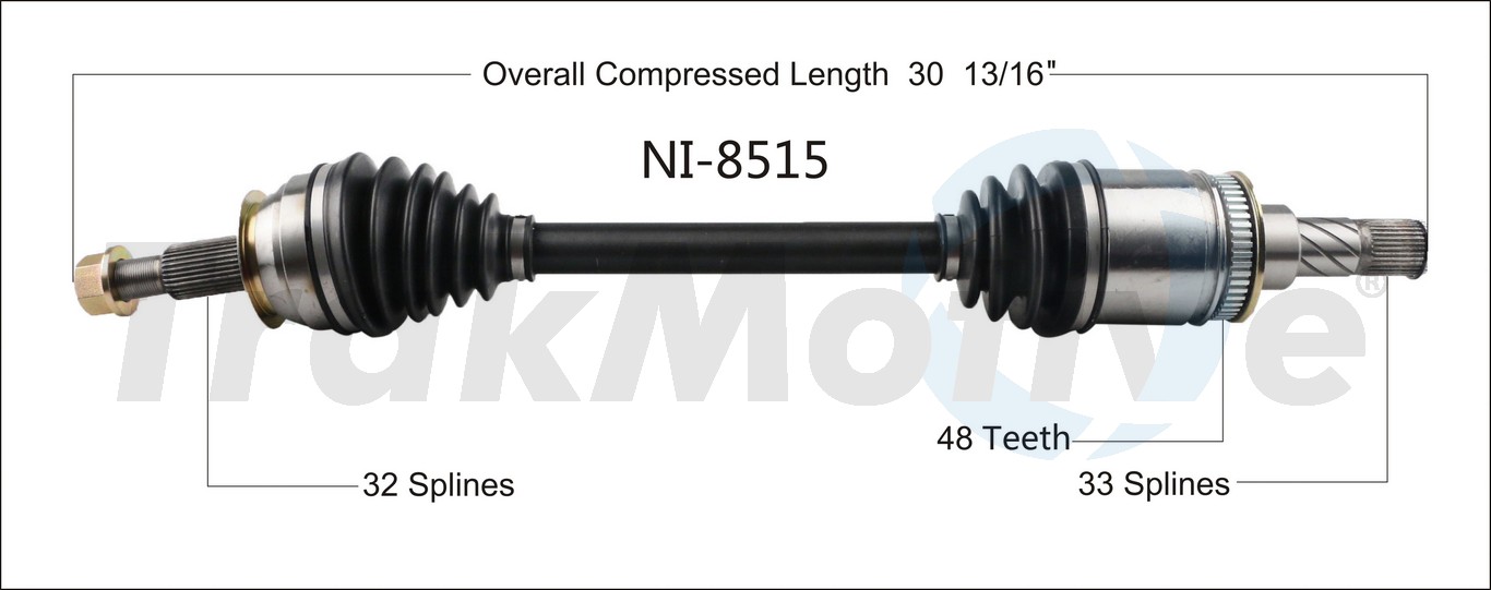 CV Axle Shaft TrakMotive NI-8515