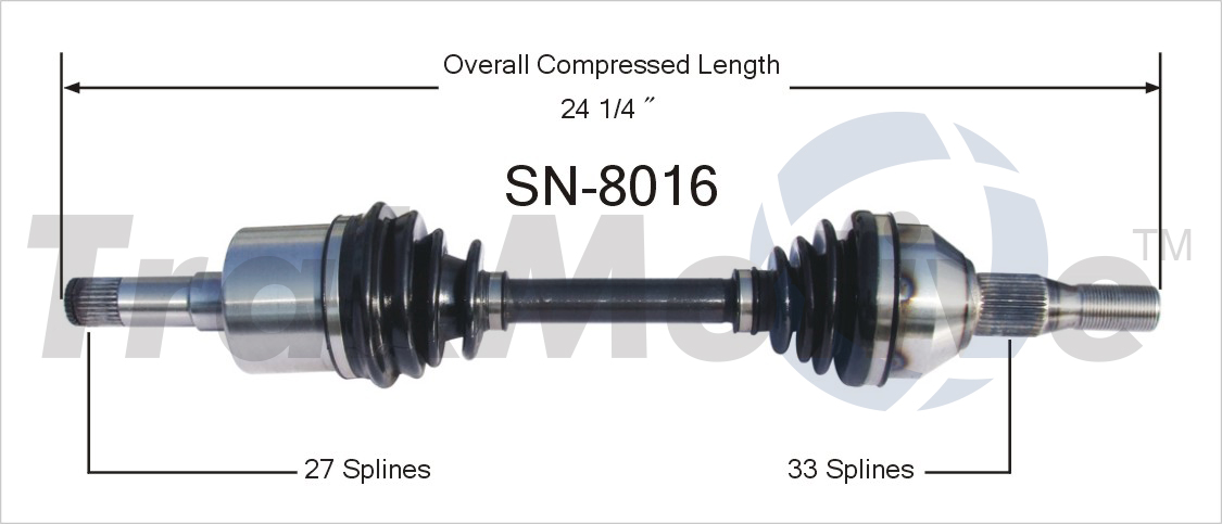 CV Axle Shaft TrakMotive SN-8016