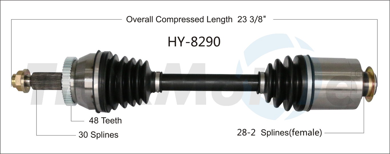CV Axle Shaft TrakMotive HY-8290
