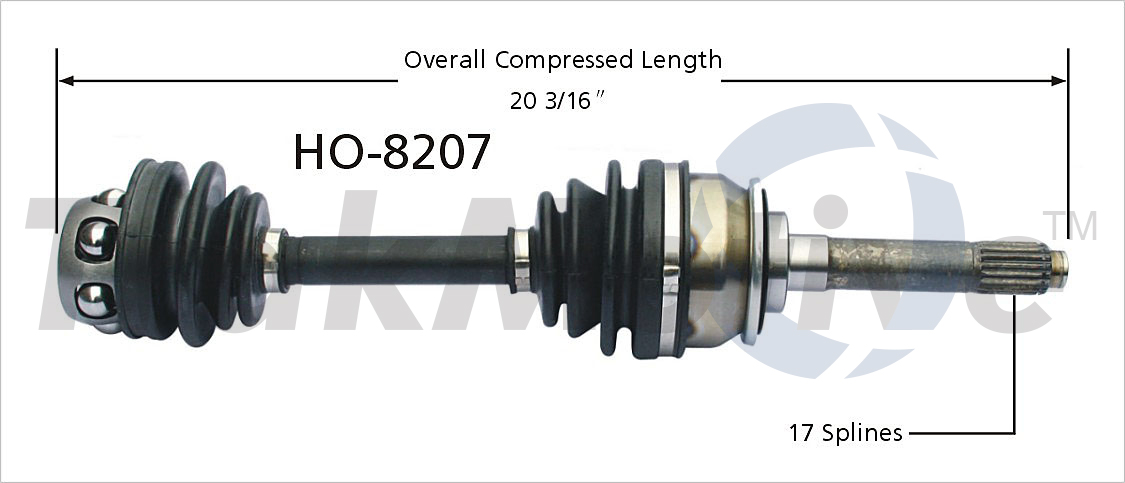 CV Axle Shaft TrakMotive HO-8207