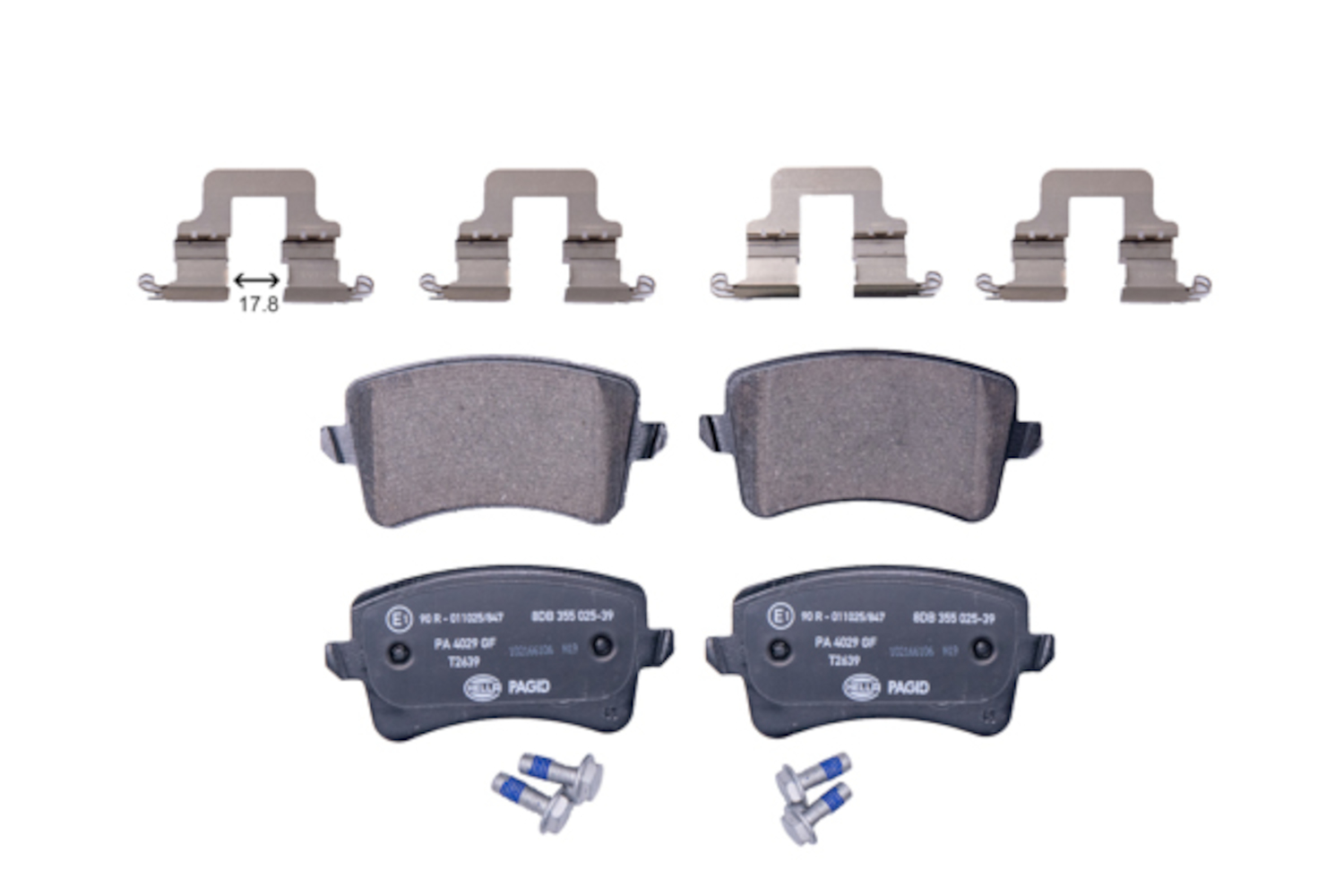 Disc Brake Pad Set HELLA Brakes 355025391