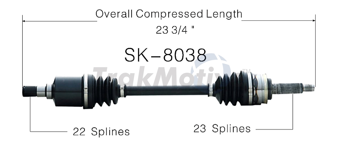 CV Axle Shaft TrakMotive SK-8038