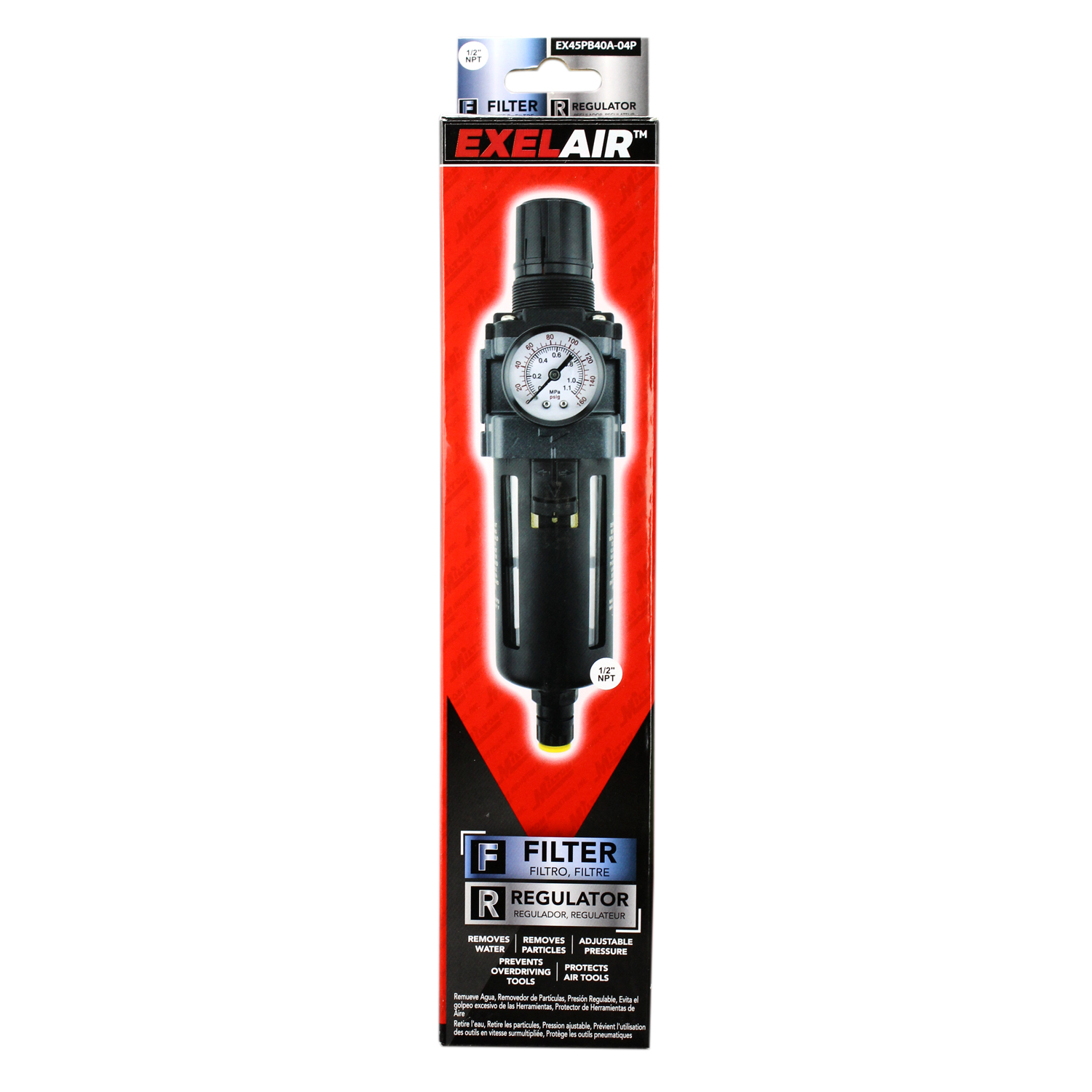 Air Tool Hose Regulator Milton EX45PB40A-04P
